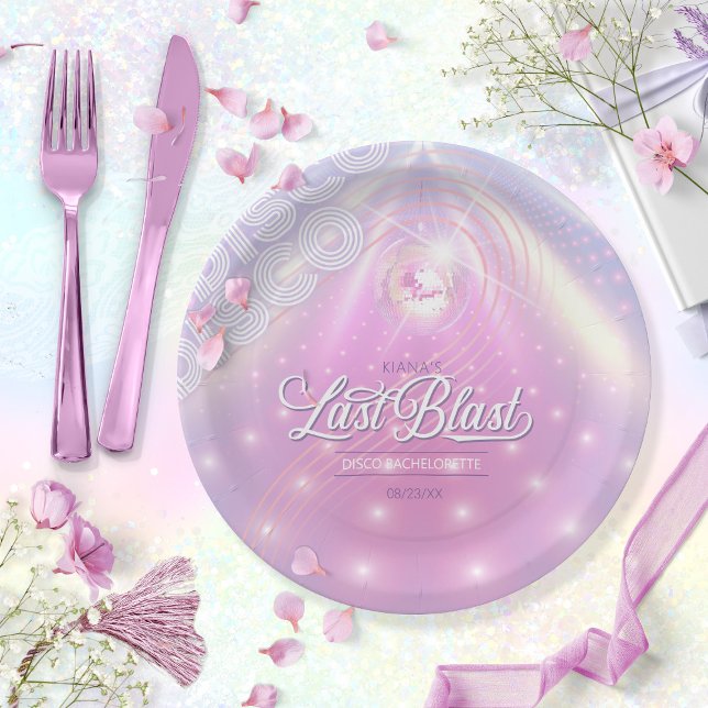 Retro Last Blast Disco Bachelorette v2 ID928 Paper Plate (Creator Uploaded)