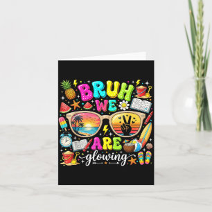 Retro Last Day of School Summer Beach Party Sun Card