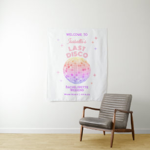 Retro Last Disco Bachelorette Weekend Welcome Tapestry