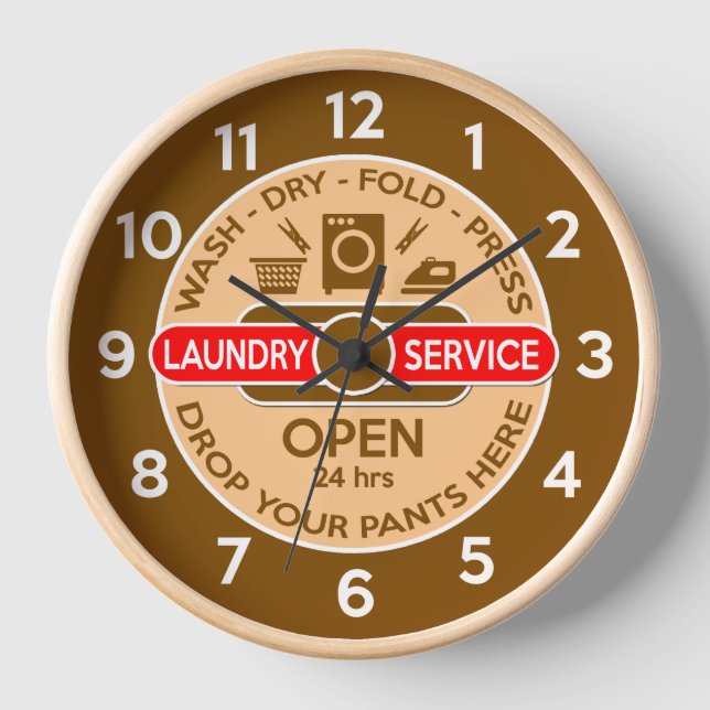 Retro Launderette Clock (Front)