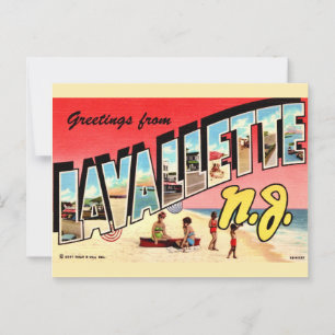 Retro Lavallette NJ Postcard
