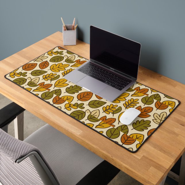 Retro Leaf Botanical - 70s Nature Desk Mat (Office 2)