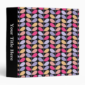 Retro Leaves - Black Binder