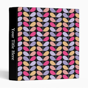 Retro Leaves - Black Binder