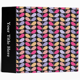 Retro Leaves - Black Binder