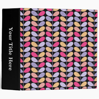 Retro Leaves - Black Binder
