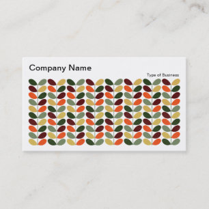 Retro Leaves II 02 Business Card