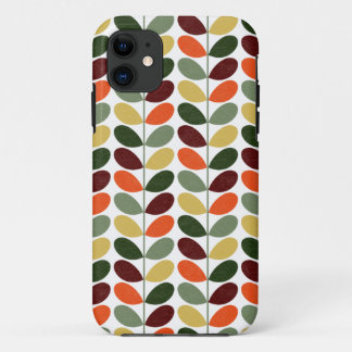 Retro Leaves II iPhone 11 Case