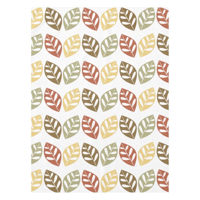 Retro Leaves Pattern Tablecloth (Front)