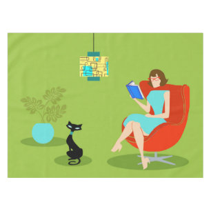 Retro Lecture femme nappe