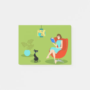 Retro Lecture femme Post-It Notes