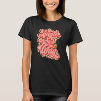 Retro Leopard Jingle All The Way Merry Christmas H T-Shirt