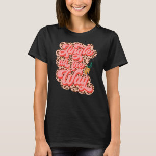 Retro Leopard Jingle All The Way Merry Christmas H T-Shirt