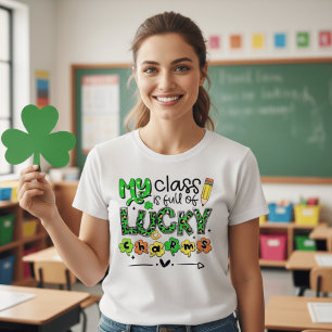 Retro Leopard My Class is Full of Lucky Charms St. T-Shirt