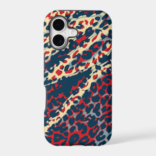 Retro Leopard Print Skin (Blue, Red, Yellow)