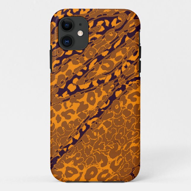 Retro Leopard Print Skin (Brown, Yellow, Black) Case-Mate iPhone Case (Back)