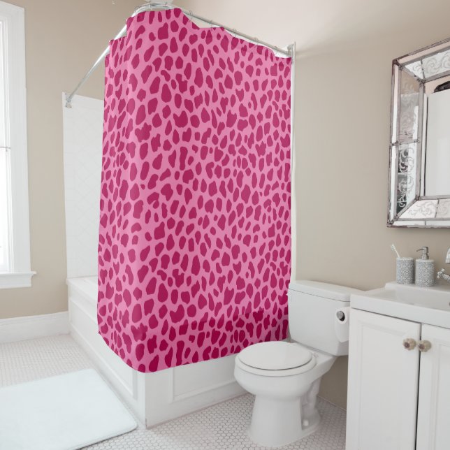 Retro Leopard Print Trendy y2k Fuchsia Pink  (In Situ)
