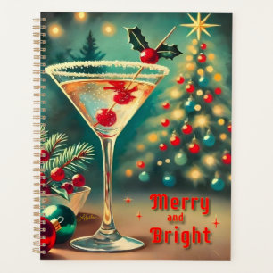 Retro les années 50 Merry Bright Christmas Cocktai