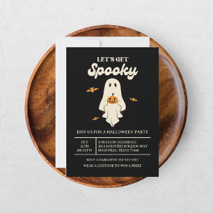  Retro Let’s Get Spooky Halloween Invitation