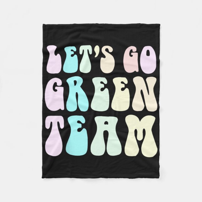 Retro Let's Go Green War Game 60's Go Summer Camp  Fleece Blanket (Front)