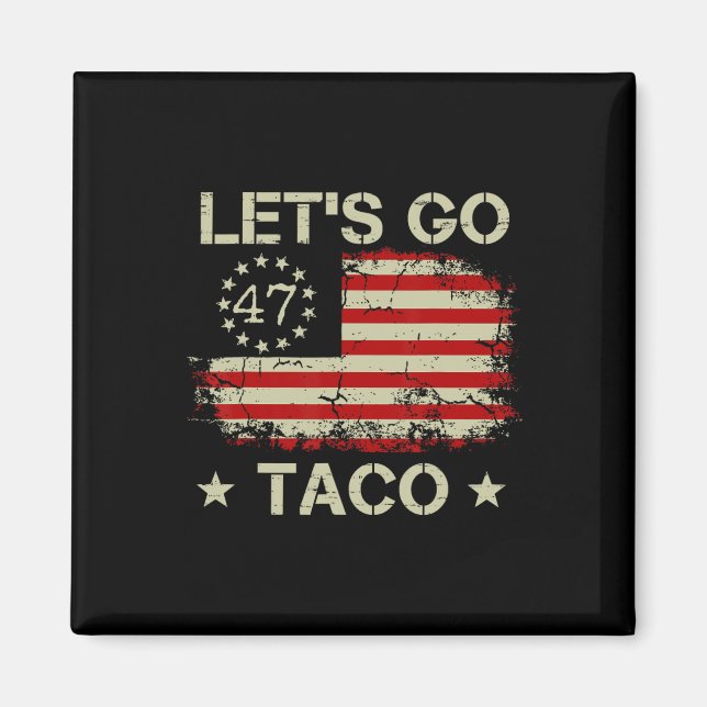Retro Let's Go Taco Funny Let's Go Taco  Magnet (Front)