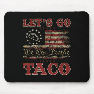 Retro Let's Go Taco Shirt Funny Let's Go Taco For  Mouse Pad