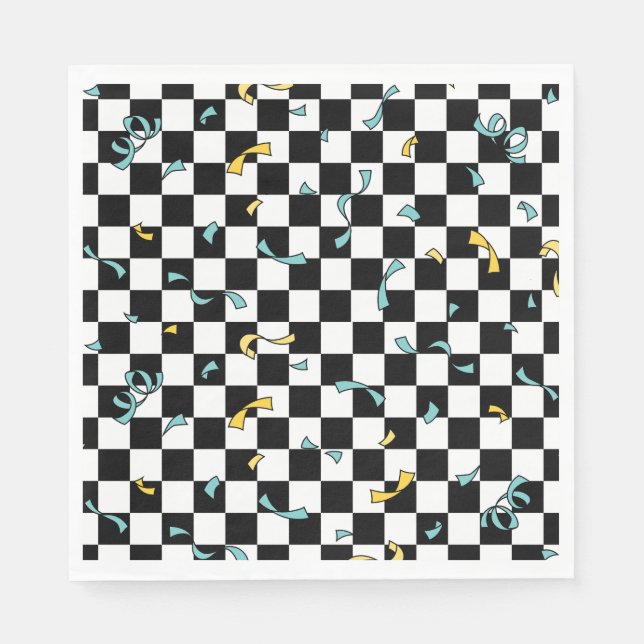 Retro Let's Party Birthday Napkin (Front)