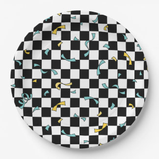 Retro Let's Party Birthday Paper Plate