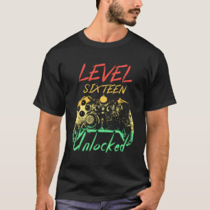 Retro Level 16 Unlocked Awesome Since 2003 16Th Bd T-Shirt