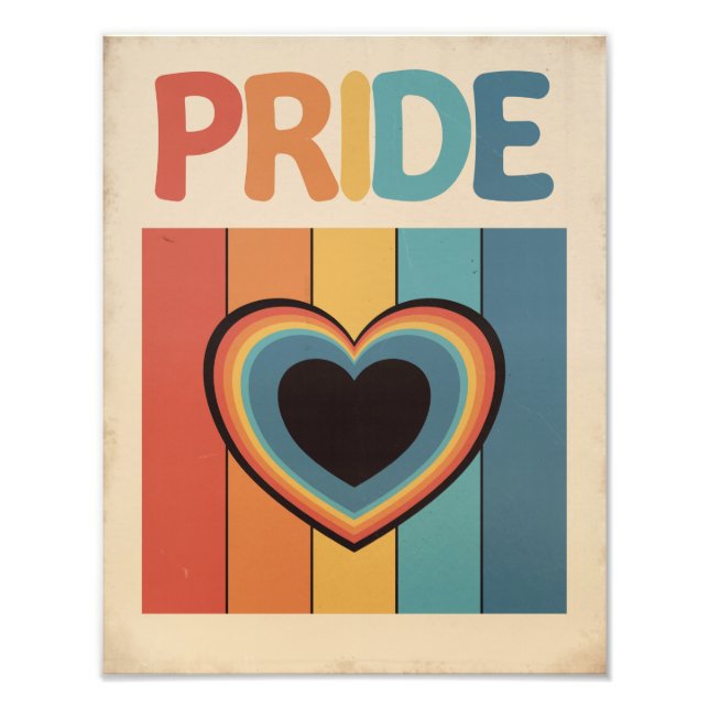 Retro LGBTQ+ Pride Photo Print (Front)