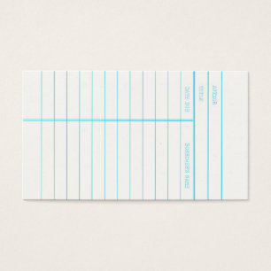 Retro Library Book Date Due Card