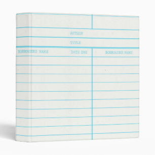 Retro Library Book Date Due Card Binder