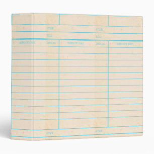 Retro Library Book Date Due Card Binder