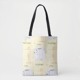 Retro Library Book Date Due Card Tote Bag