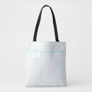 Retro Library Book Date Due Card Tote Bag