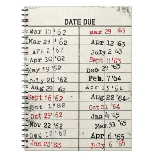 Retro Library Card Notebook