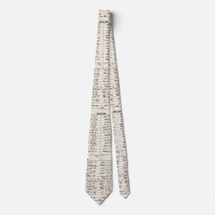 Retro Library Card Tie