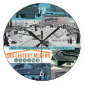Retro-licious 60s Modern Mosaic! Large Clock