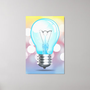 Retro Light Bulb Canvas Print