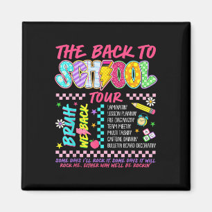 Retro Lightning Bolt Abcd Back To School Tour Teac Magnet