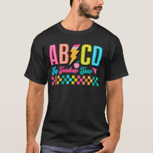 Retro Lightning Bolt ABCD The Teacher Tour Cute Br T-Shirt