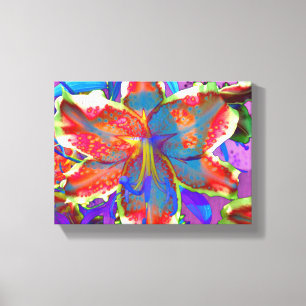 Retro Lily Canvas Print