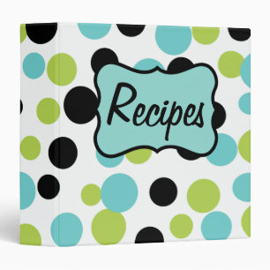 Retro Lime Cookbook Recette Organisateur Classeur 