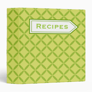 Retro Lime Recipe Binder