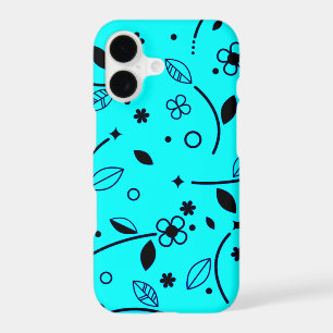Retro Line Art Floral iPhone Case