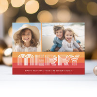 Retro Line Art Red Orange - Merry Photo - 70s Vibe