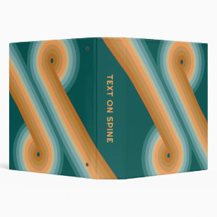 Retro Line Art Sunset Southwest Colours Circle Binder