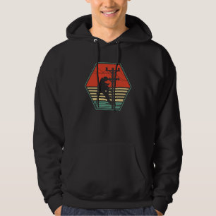 Retro Lineman Boots Vintage Lineworker Tools Power Hoodie