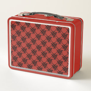 Retro Lines Metal Lunch Box