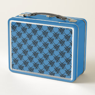 Retro Lines Metal Lunch Box